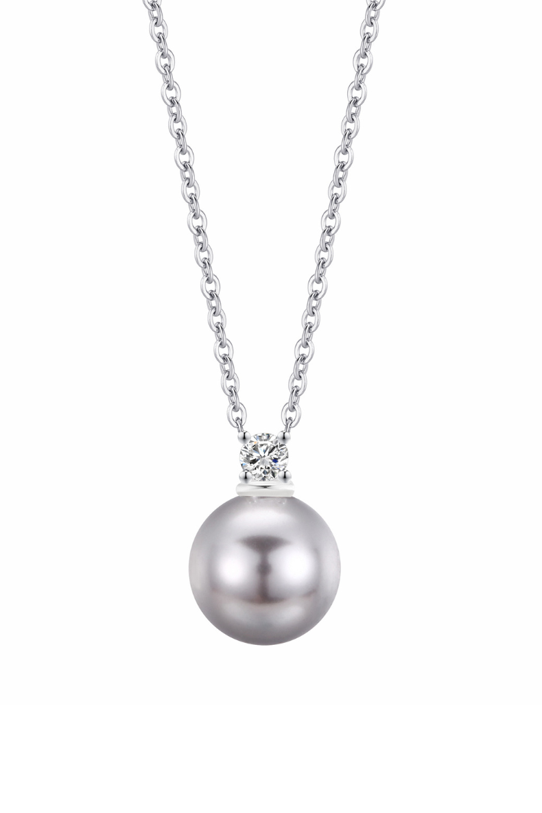 Dainty 10mm Natural Freshwater Pearl Solid S999 Silver 18 inches Necklace