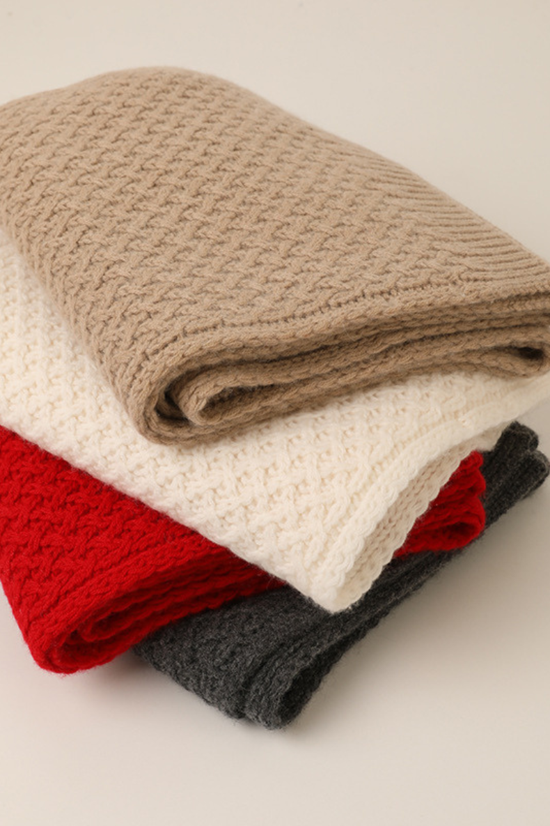 Luxurious Cashmere Wool Warm Cozy Women's Scarf
