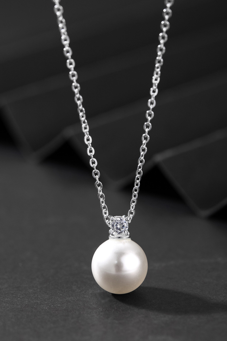 Dainty 10mm Natural Freshwater Pearl Solid S999 Silver 18 inches Necklace