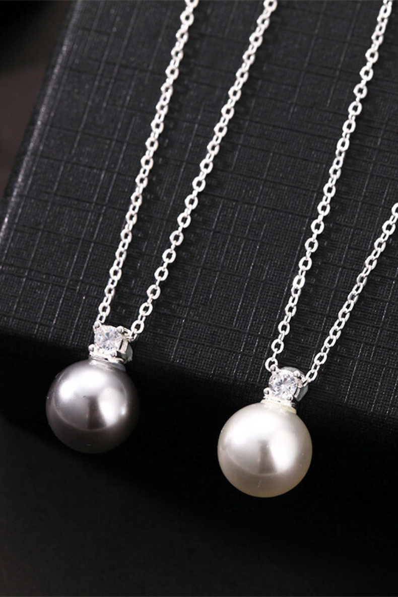 Dainty 10mm Natural Freshwater Pearl Solid S999 Silver 18 inches Necklace