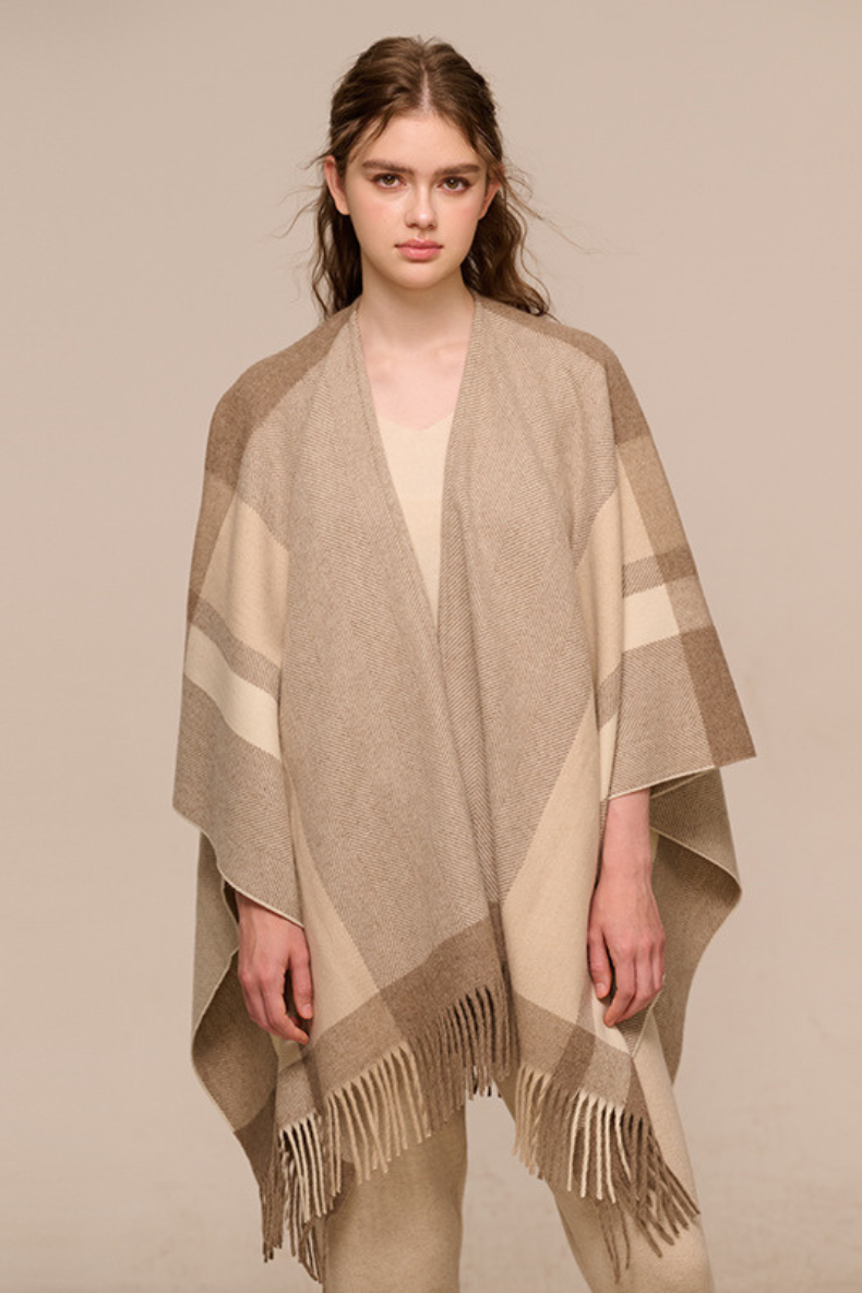 Elegant Luxurious 100% Pure Wool Women's Shawl