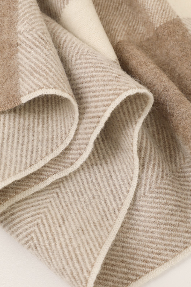 Elegant Luxurious 100% Pure Wool Women's Shawl